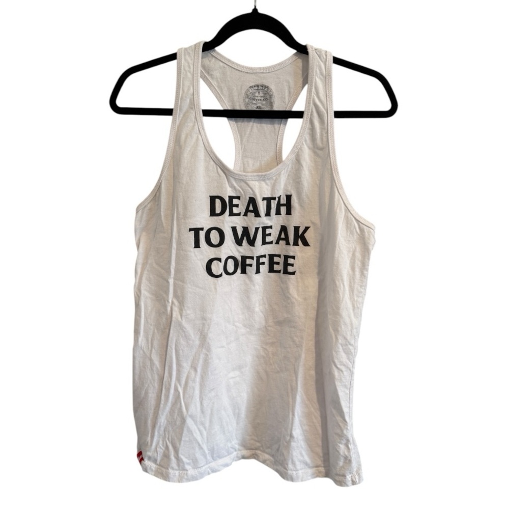 Death Wish Coffee "Death to Weak Coffee" White Tank – Size XL